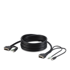 TAA DVI/USB/AUD SKVM CBL, DVI-D M/M; USB A/B, 6', Black, hi-res